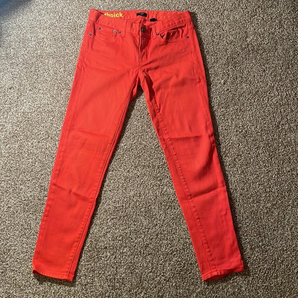 J. Crew Orange Toothpick Jeans